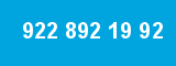 922 892 19 92 922 892 19 92